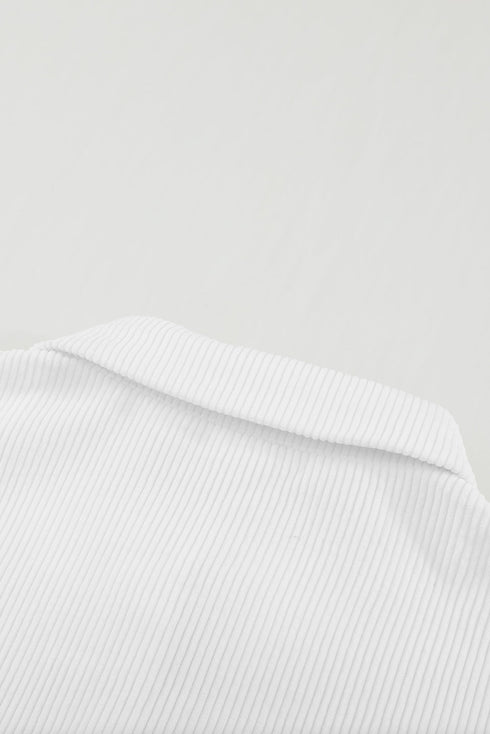 Patchwork Corduroy Buttoned Shirt Jacket