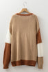 Patchwork Design Stitch Detail Casual Knit Sweater