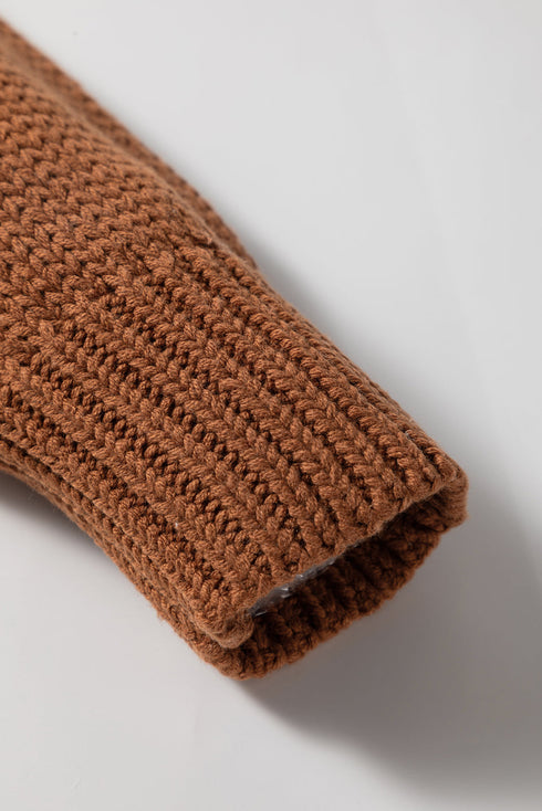 Patchwork Design Stitch Detail Casual Knit Sweater