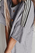 Patchwork Detail Raw Edge Oversized Tee
