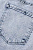 Patchwork Distressed Crossover Raw Edge Denim Shorts