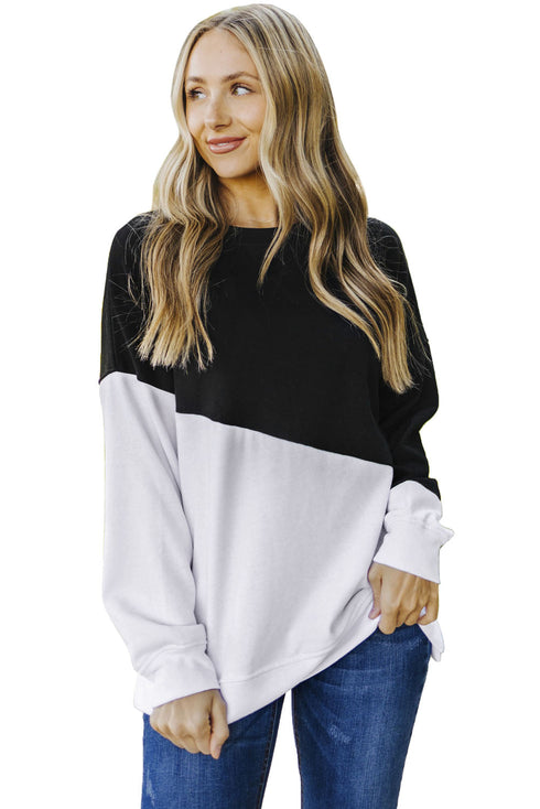 Patchwork Dropped Shoulder Sweatshirt