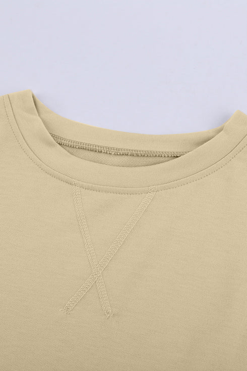 Patchwork Dropped Shoulder Sweatshirt