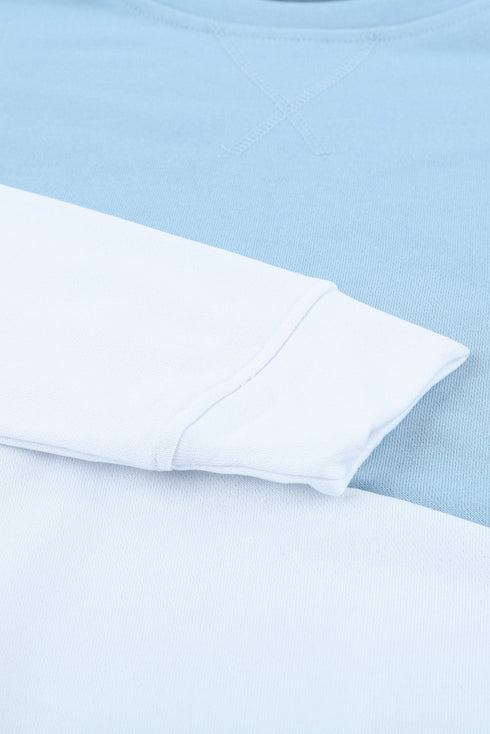 Patchwork Dropped Shoulder Sweatshirt