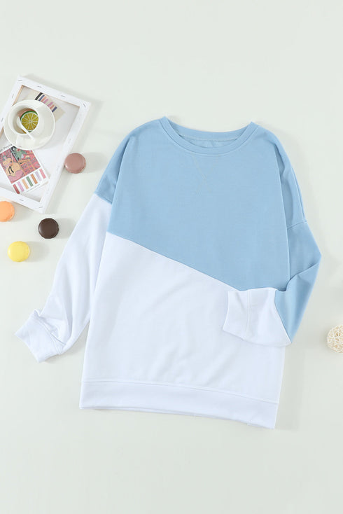 Patchwork Dropped Shoulder Sweatshirt