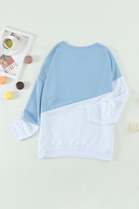 Patchwork Dropped Shoulder Sweatshirt