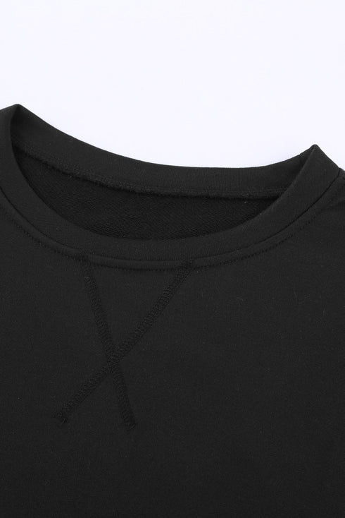 Patchwork Dropped Shoulder Sweatshirt