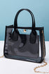 Patchwork Faux Leather Chain Strap Shoulder Bag
