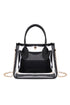Patchwork Faux Leather Chain Strap Shoulder Bag