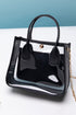 Patchwork Faux Leather Chain Strap Shoulder Bag