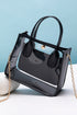 Patchwork Faux Leather Chain Strap Shoulder Bag