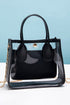 Patchwork Faux Leather Chain Strap Shoulder Bag