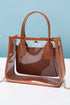 Patchwork Faux Leather Chain Strap Shoulder Bag