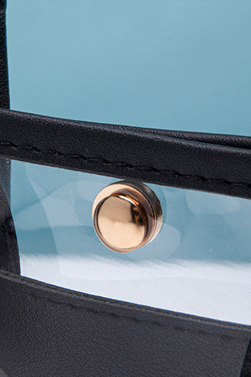 Patchwork Faux Leather Chain Strap Shoulder Bag