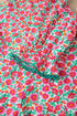 Patchwork Floral Print Bubble Sleeve V Neck Mini Dress