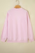 Patchwork Heart Print Oversized Crew Neck Sweatshirt