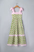 Patchwork Knot Strap Striped Detail Floral Maxi Dress