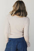 Patchwork Lace Cuff Ruffle Long Sleeve Round Neck Top