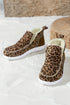 Patchwork Leopard Print Faux Fur Lined Flat Boots
