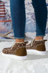 Patchwork Leopard Print Faux Fur Lined Flat Boots