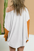 Patchwork Long Sleeve Pocket Detail Relaxed Fit Top