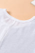 Patchwork Long Sleeve Pocket Detail Relaxed Fit Top
