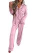 Patchwork Long Sleeve Two Piece Lounge Set