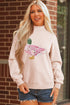 Patchwork Mallard Print Mock Neck Pullover Sweatshirt