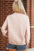 Patchwork Mallard Print Mock Neck Pullover Sweatshirt