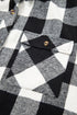 Patchwork Mixed Plaid Drawstring Hooded Shacket