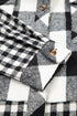 Patchwork Mixed Plaid Drawstring Hooded Shacket