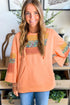 Patchwork Mixed Print Kangaroo Pocket Long Sleeve Hooded Top