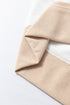 Patchwork Panel Short Sleeve Split Hem Tunic Shirt