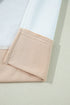 Patchwork Panel Short Sleeve Split Hem Tunic Shirt