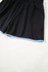 Patchwork Paneled Half Button Pullover Loungewear Short Sets