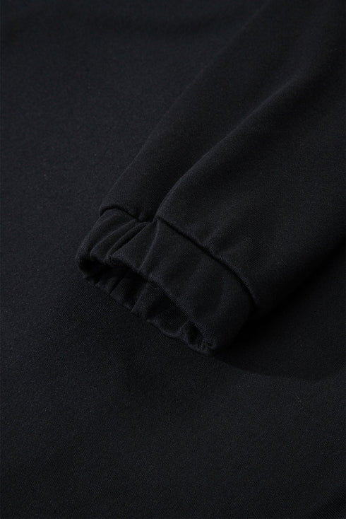 Patchwork Paneled Half Button Pullover Loungewear Short Sets