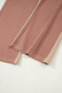 Patchwork Paneled Long Sleeve Wide Leg Pant Set