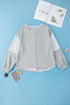 Patchwork Patterned Double Pocket Long Sleeve Shirt