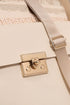 Patchwork Pocket Detail Woven Texture Faux Leather Shoulder Bag