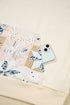 Patchwork Print Detail Kangaroo Pocket Pullover Hoodie