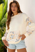 Patchwork Print Detail Kangaroo Pocket Pullover Hoodie