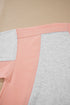Patchwork Print Uneven Hem Pullover Shorts Loungewear
