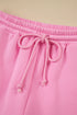Patchwork Pullover And Lace Up Elastic Waist Shorts Set