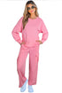 Patchwork Pullover And Wide Leg Cargo Pant Set