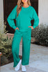 Patchwork Pullover And Wide Leg Cargo Pant Set