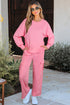 Patchwork Pullover And Wide Leg Cargo Pant Set