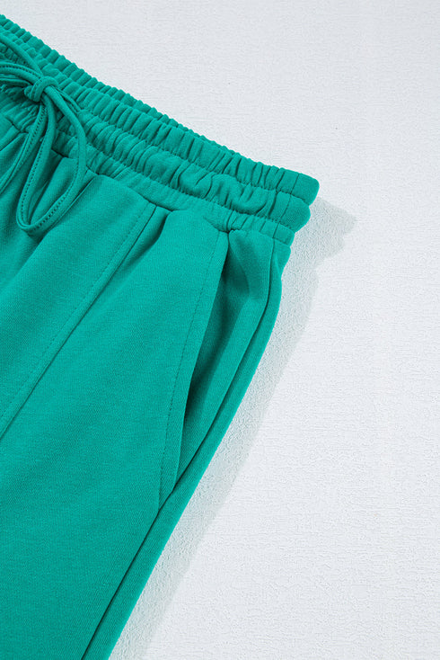 Patchwork Pullover And Wide Leg Cargo Pant Set