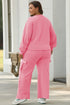 Patchwork Pullover And Wide Leg Cargo Pant Set