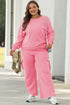 Patchwork Pullover And Wide Leg Cargo Pant Set