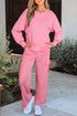 Patchwork Pullover And Wide Leg Cargo Pant Set